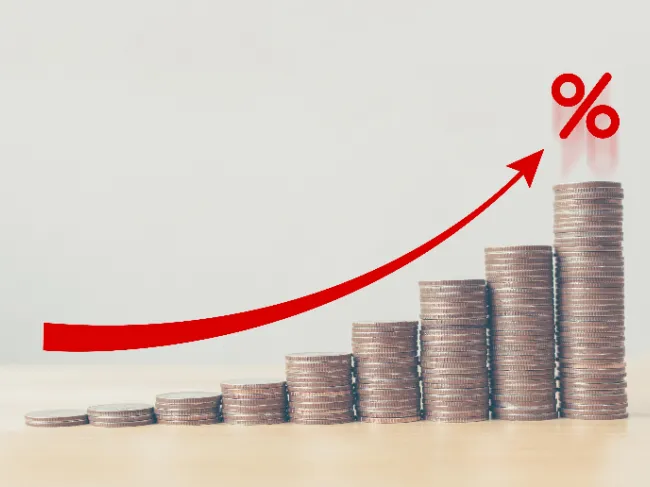 increasing stacks of coins